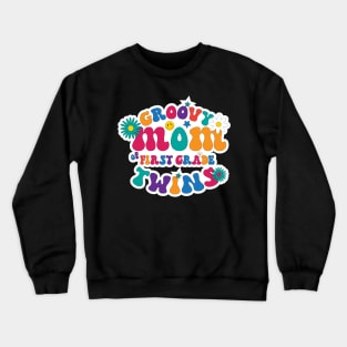 Groovy Mom of Twins Crewneck Sweatshirt